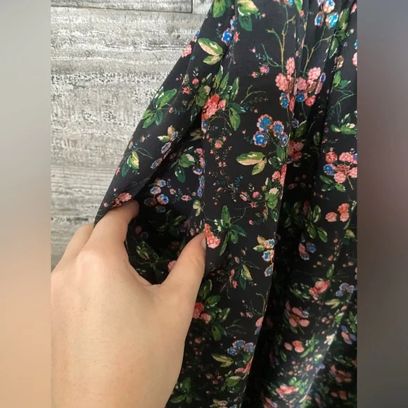 Hill House Black Floral Smocked Midi Dress - Picture 8 of 8